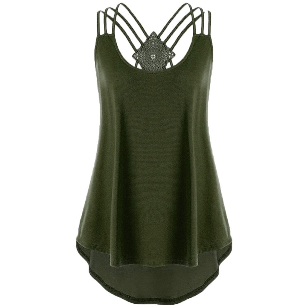 Womens Casual V Neck Vest Top