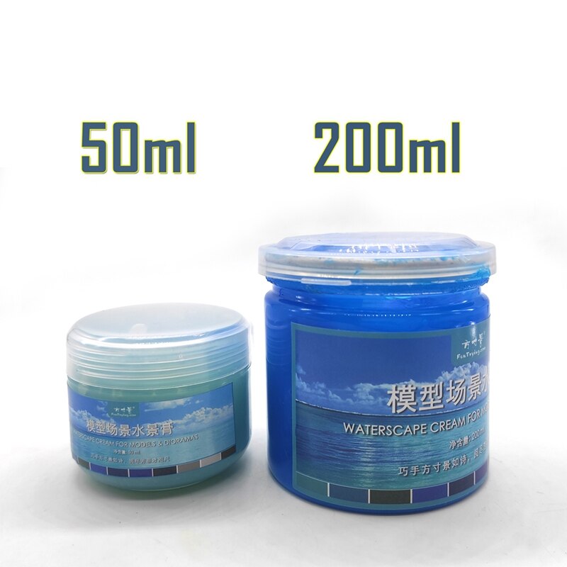 50ml/200ml Waterscape Cream for Diy Making Model Lake Ocean Pond River Waterfall Flow Military Sand Table Scene Material 12color