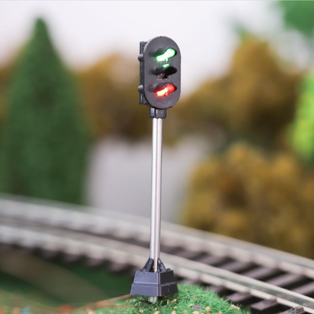 HO N Scale 1:87 Train Model Miniature Signal Traffic Lamp For Railway Landscape Layout