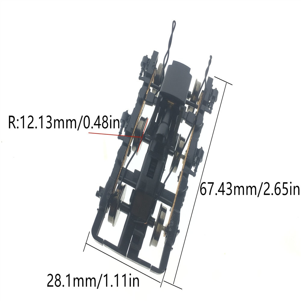 2pcs HO Train Model Accessories Scale 1:87 Electric  Chassis Bogies Model Building Kits