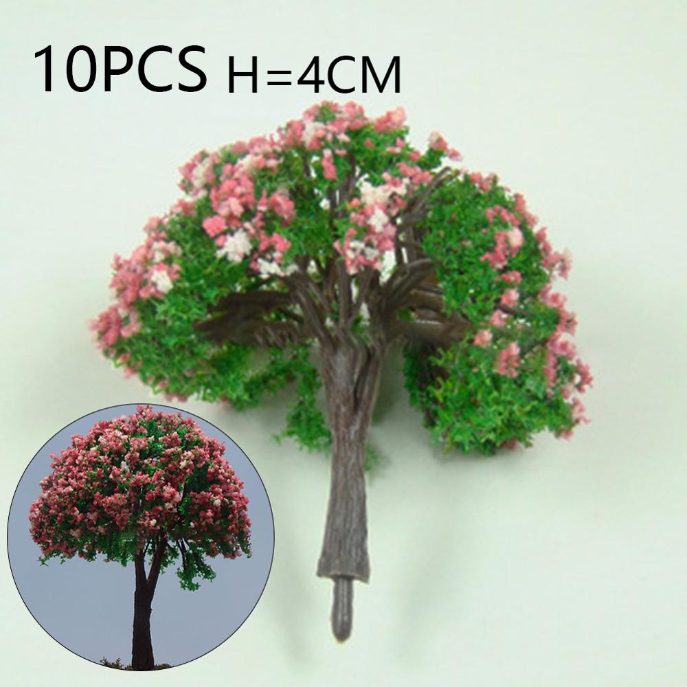 20/70pcs Plastic Model Train Artificial Miniature Tree Scenery Railroad Decoration Building Landscape Accessories Toys for Kids