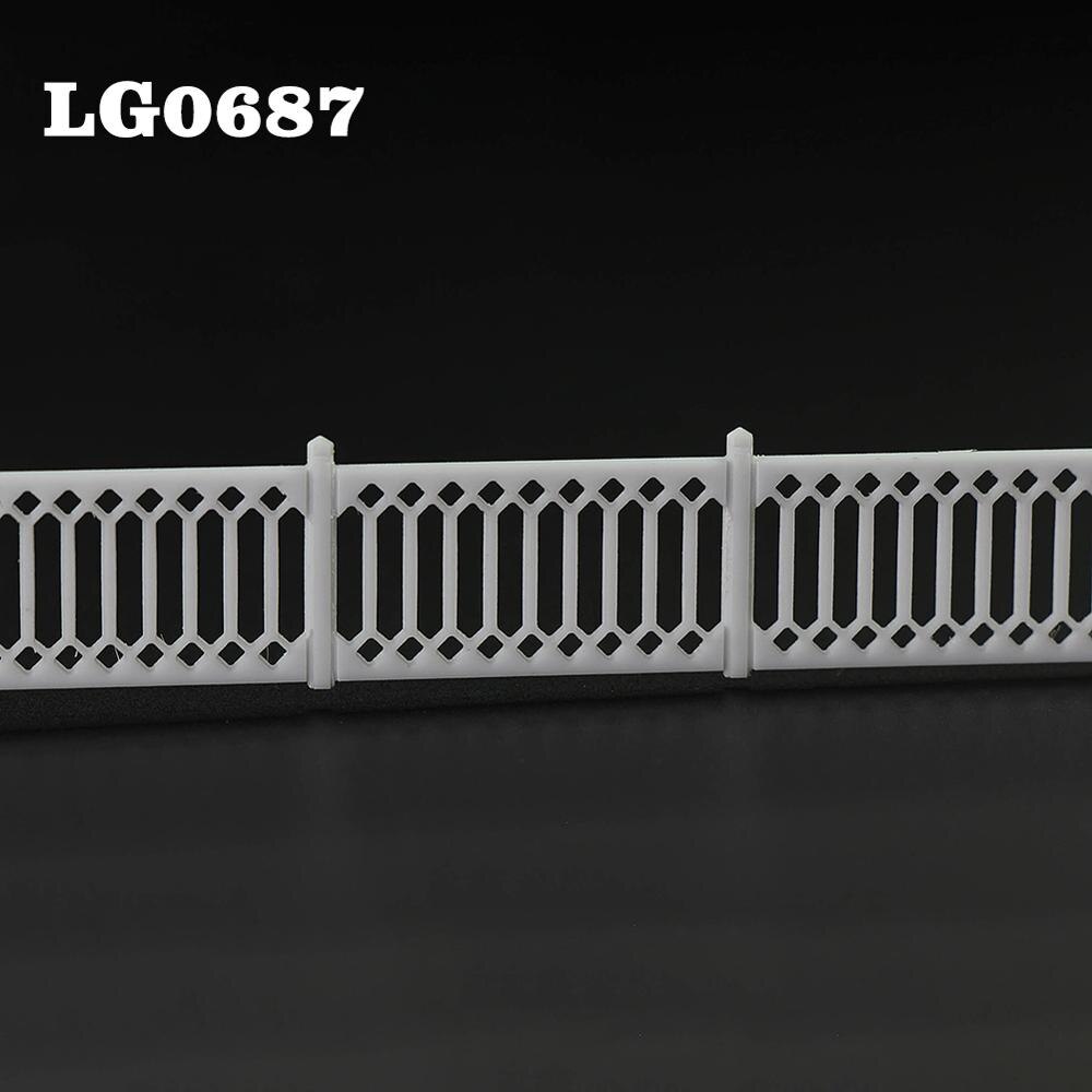 1 Meter HO Scale 1:87 White Building Fence Wall Model Trains Diorama Accessory