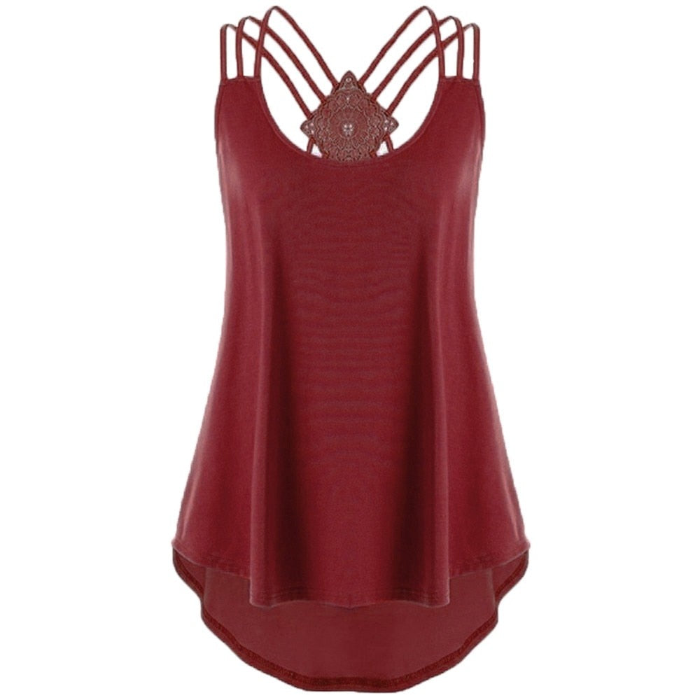 Womens Casual V Neck Vest Top