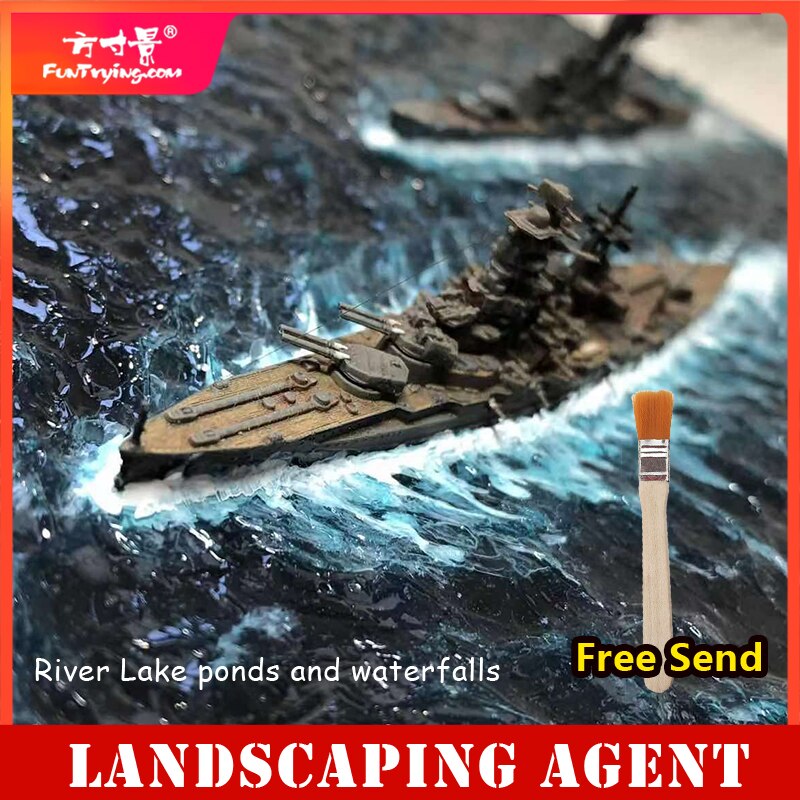 50ml/200ml Waterscape Cream for Diy Making Model Lake Ocean Pond River Waterfall Flow Military Sand Table Scene Material 12color