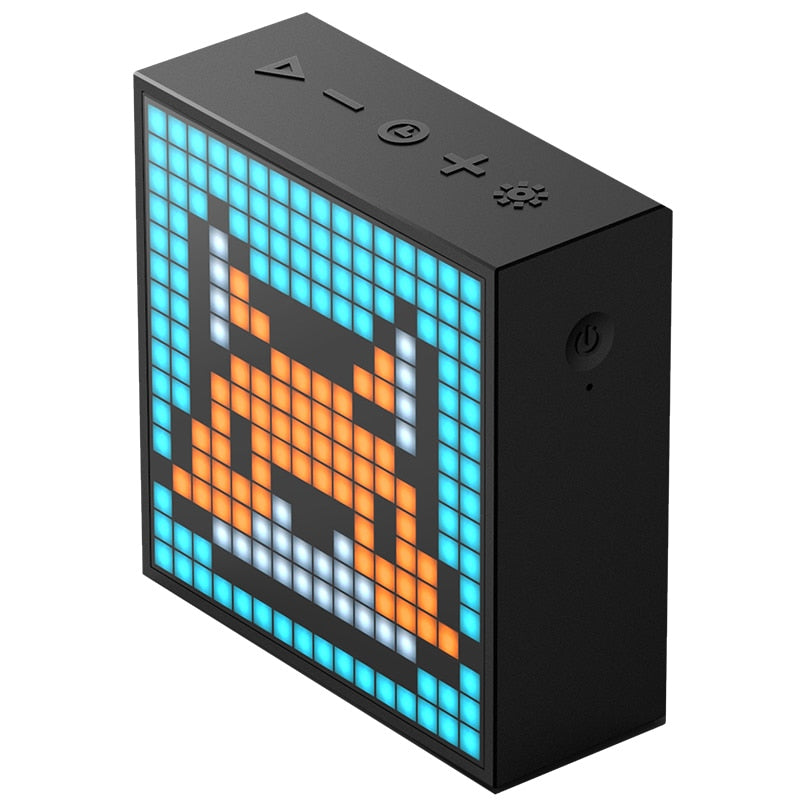 Divoom Timebox Evo Bluetooth Portable Speaker with Clock Alarm Programmable LED Display for Pixel Art Creation Unique Gift