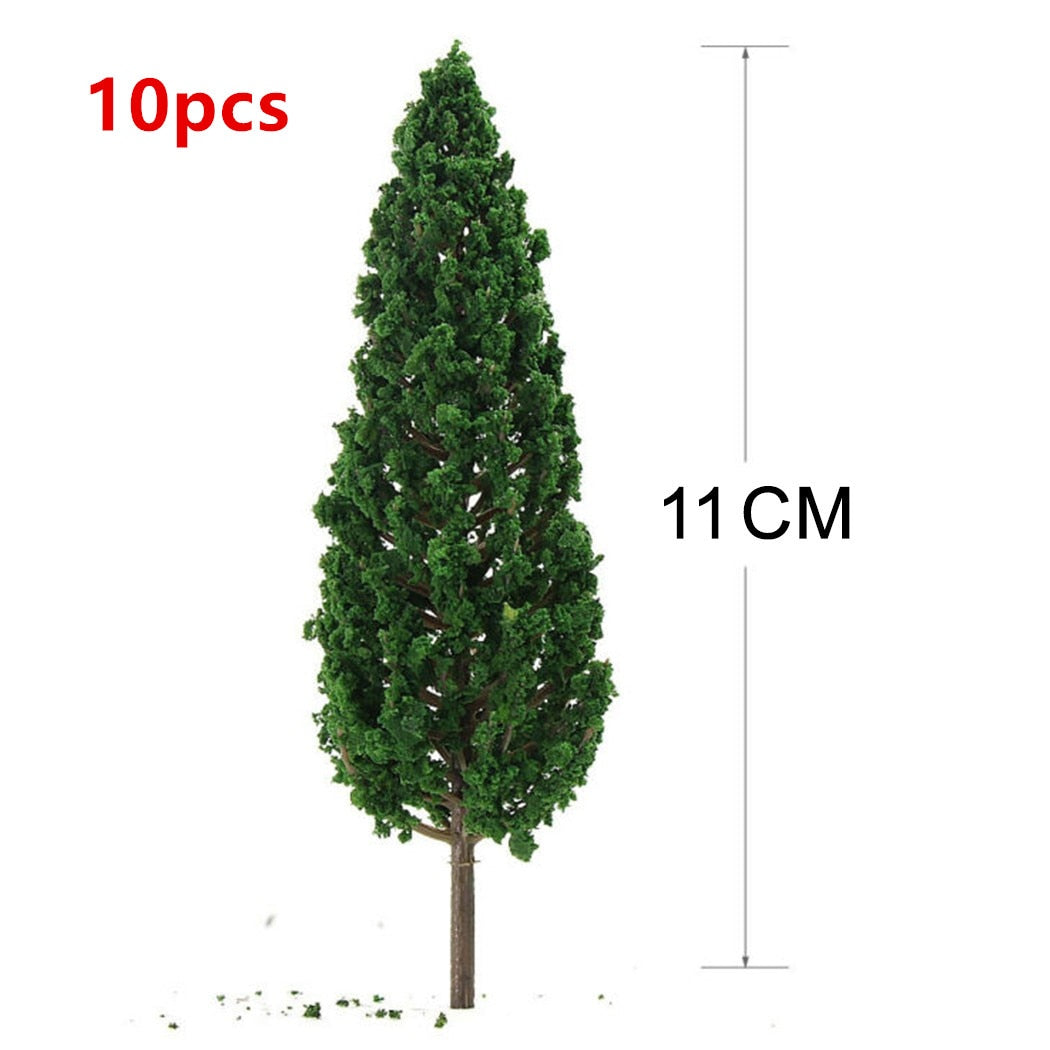 20/70pcs Plastic Model Train Artificial Miniature Tree Scenery Railroad Decoration Building Landscape Accessories Toys for Kids