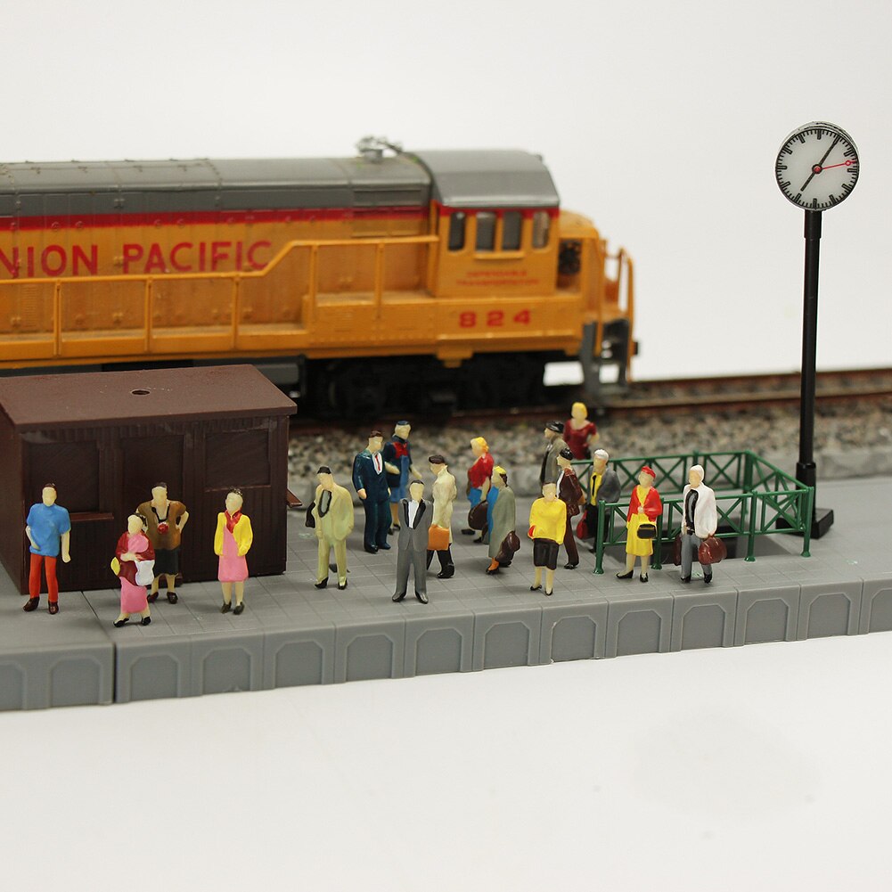 40pcs HO Scale 1:87 Standing People Figures Passengers 20 Different Poses Model Railway Layout P8712