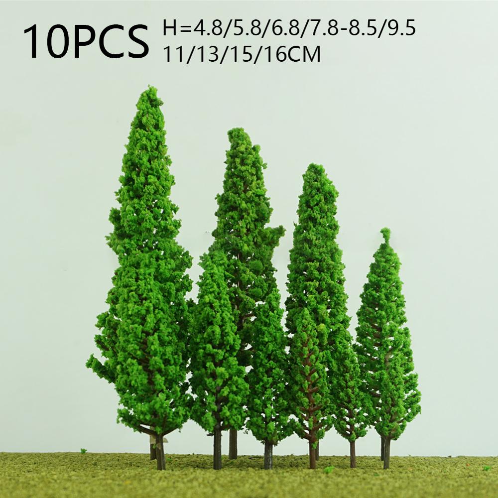 20/70pcs Plastic Model Train Artificial Miniature Tree Scenery Railroad Decoration Building Landscape Accessories Toys for Kids