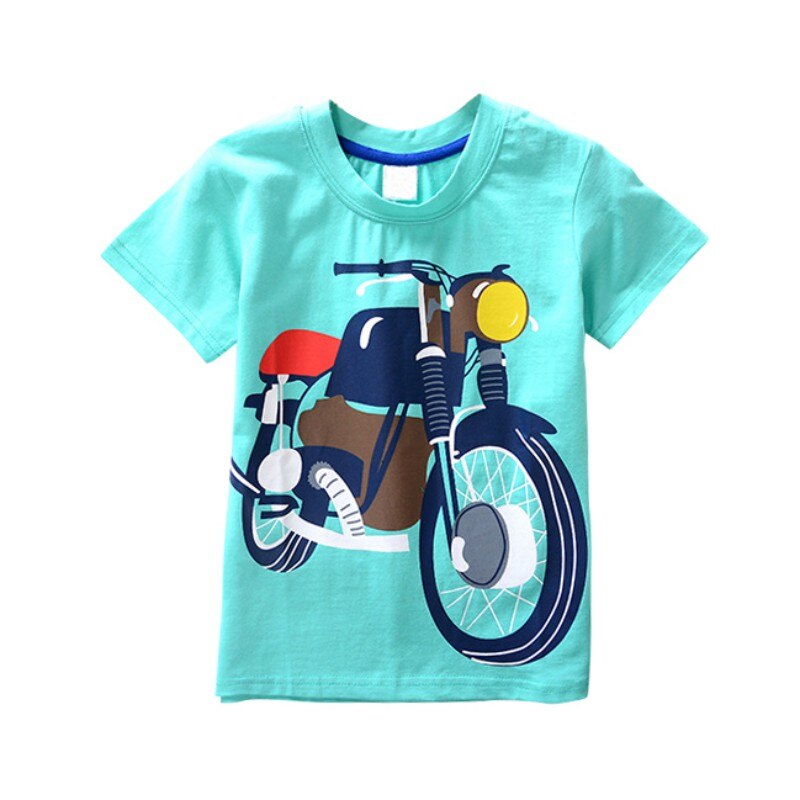 Summer Cotton Boys T-Shirt Kids Shirts Baby Boys Casual Short Sleeve Car Print T-shirt For Boy Children Toddlder Tee Shirts Tops