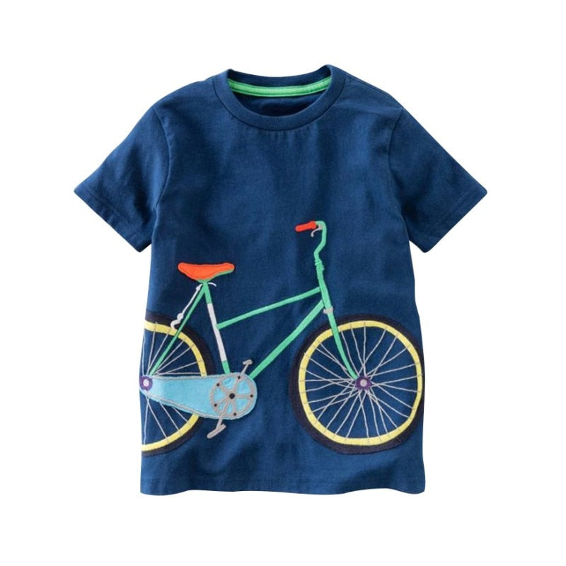 Summer Cotton Boys T-Shirt Kids Shirts Baby Boys Casual Short Sleeve Car Print T-shirt For Boy Children Toddlder Tee Shirts Tops