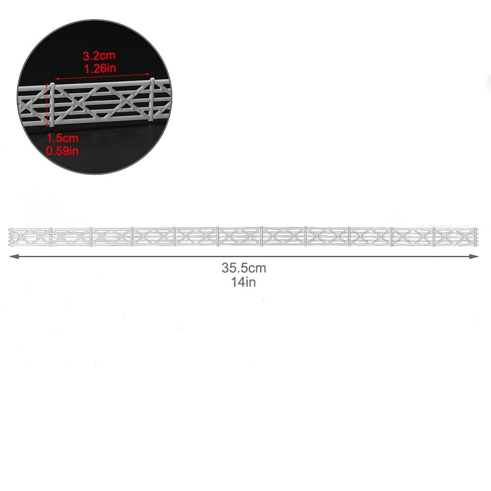 1 Meter HO Scale 1:87 White Building Fence Wall Model Trains Diorama Accessory