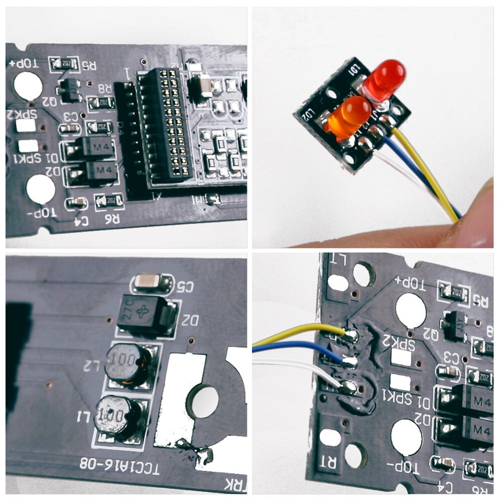 1pc 1:87 HO Train Toy Accessories IC Circuit PCB Board Compatible Train Head With Light and Speaker