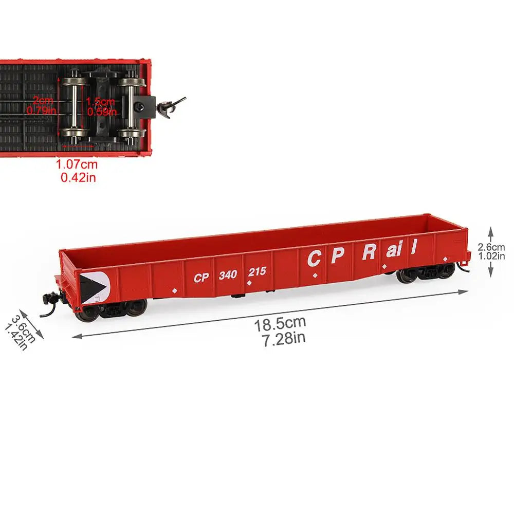 Evemodel 1 Unit HO Scale 1:87 53ft Low-side Gondola Car Open Railway Wagon Model Trains Freight Car C8743