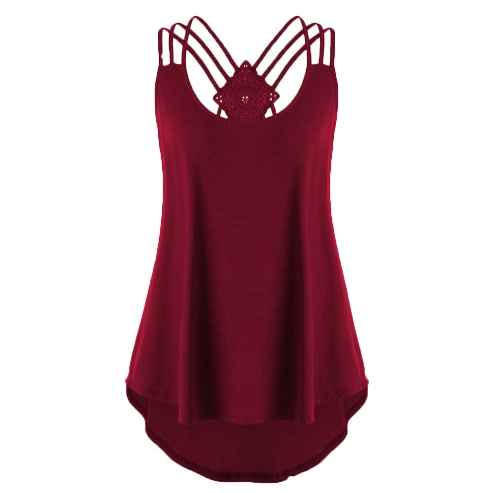 Womens Casual V Neck Vest Top