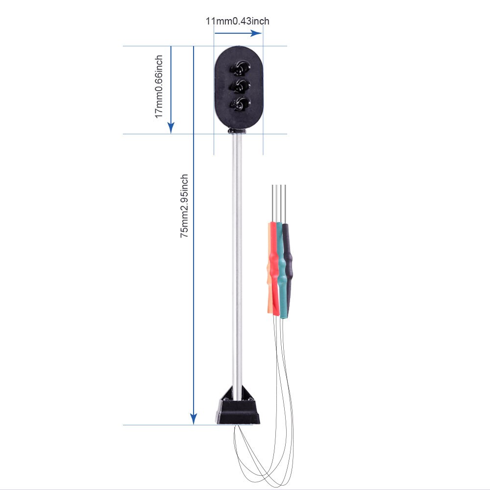 HO N Scale 1:87 Train Model Miniature Signal Traffic Lamp For Railway Landscape Layout