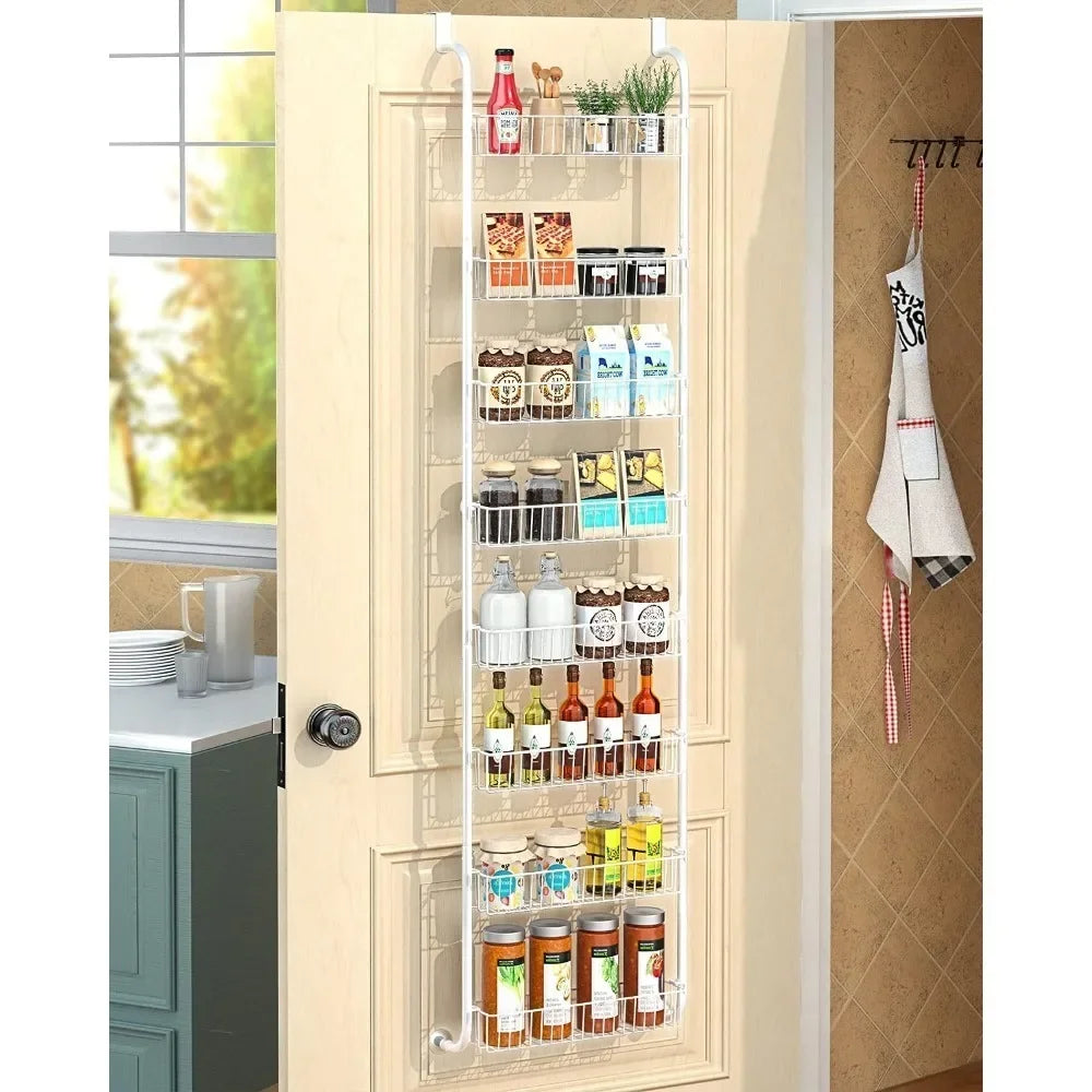 TIMEBAL 8 Tier Over The Door Pantry Organizer, Over The Door Storage Rack, Storage Organization