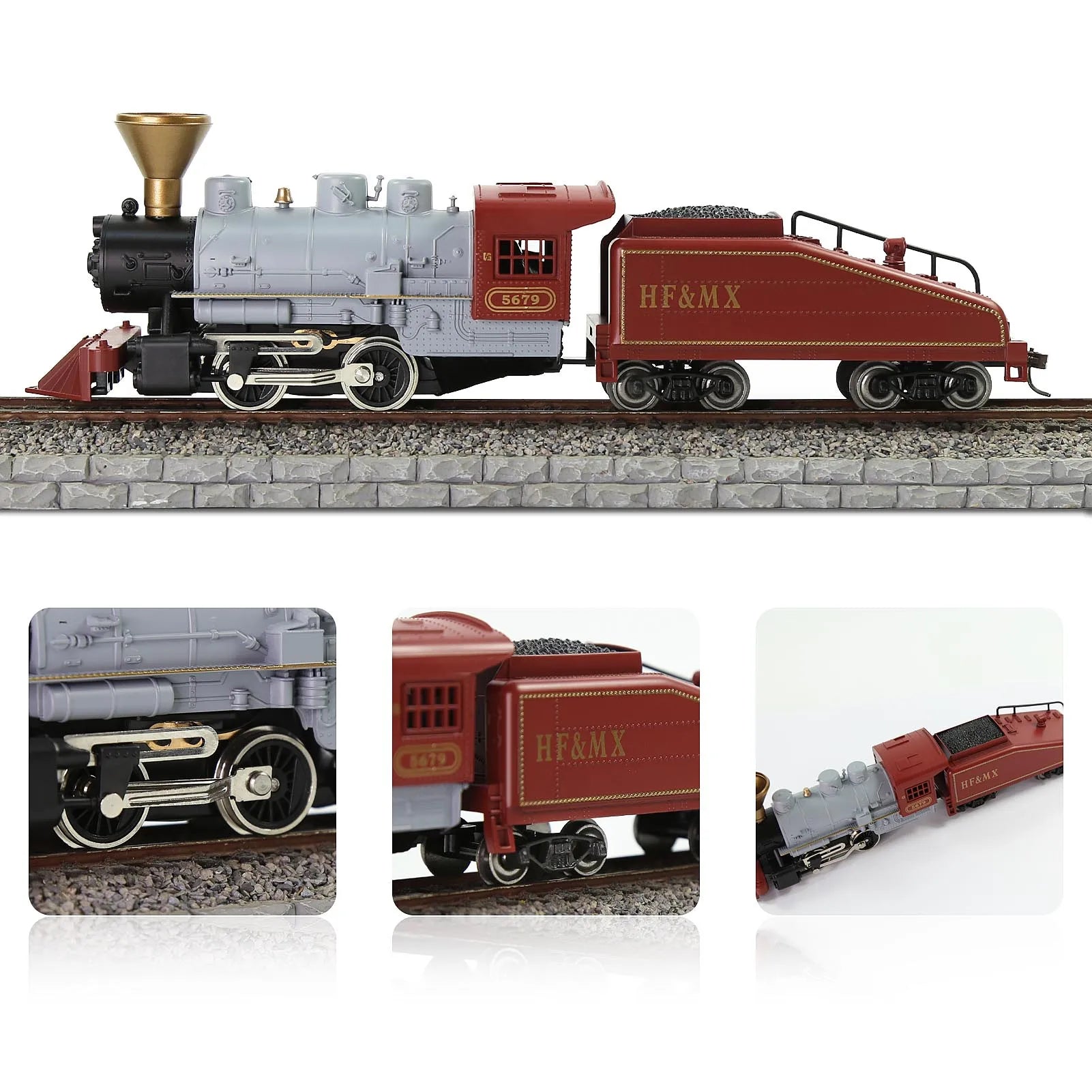 Evemodel HO Scale 1:87 Model Steam Locomotives Old Time "Fat Boy" for Model Trains HCT8703RGr Mike's mixed store