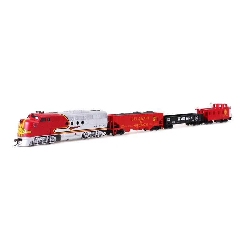 BACHMANN RC Train Model Diesel Locomotive HO Scale  with Carriage Simulation and Lighting Set Santa Fe USA