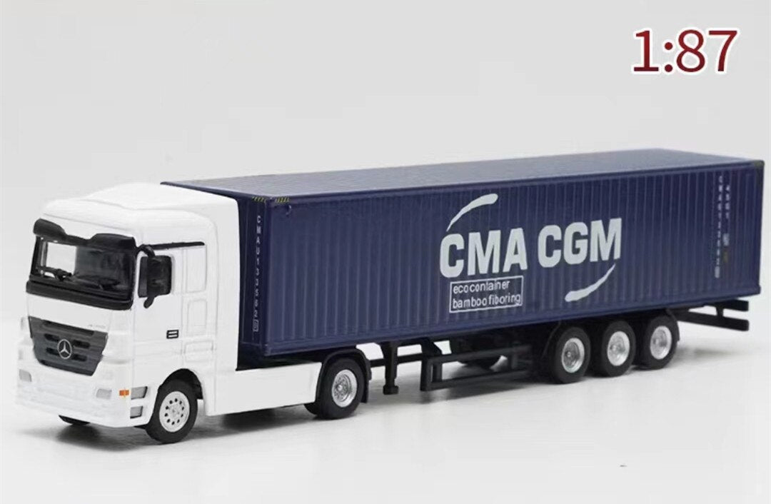 1:87 Alloy innovative logistics model container truck Model toy car