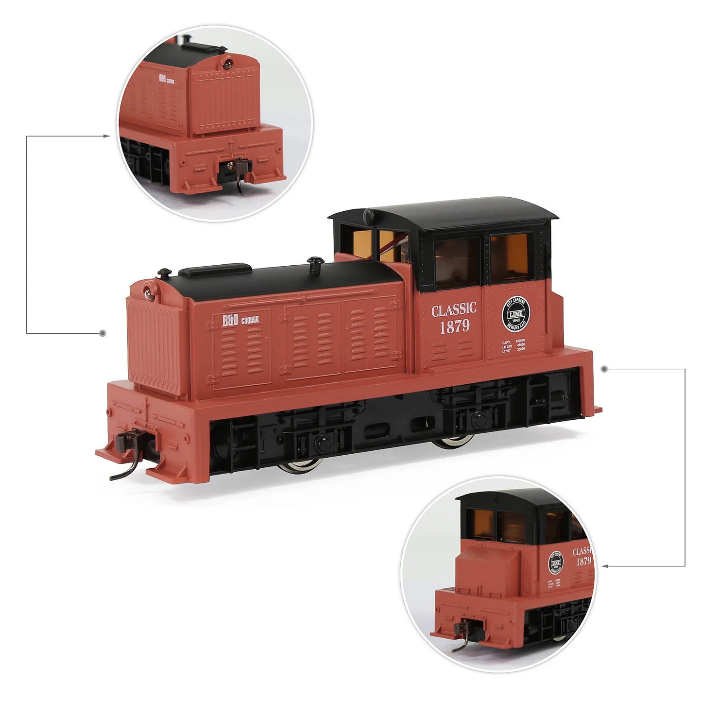 Evemodel HO Scale 1:87 Model Railway Locomotives for Model Trains HCT8701R Mike's mixed store