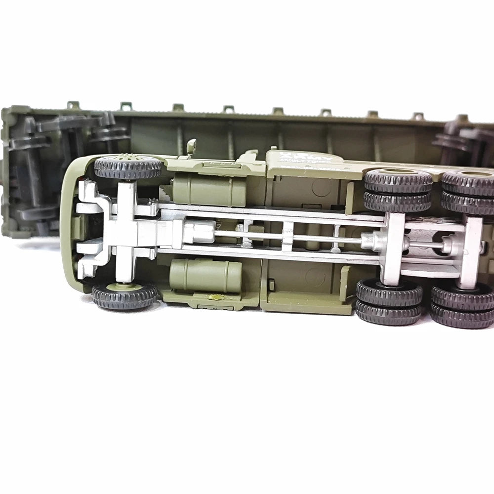 1:87 HO Rail Road Flat Car with Knuckle Couplers US Military A Ction Series Train Truck Model Car Model