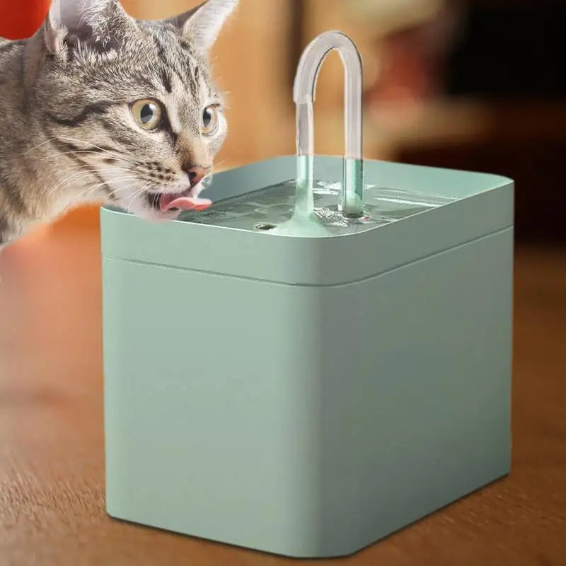 Pet Fountain 1.5L Ultra Silent Automatic Pet Water Fountain Rechargeable Safe Water Fountain For Cats Small Dogs And Birds