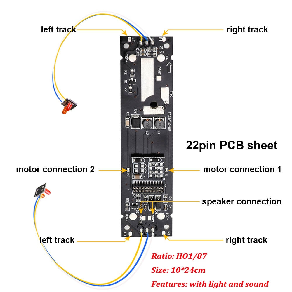 1/87 HO Scale IC Circuit Board Train Toy Accessories With Light And Sound PCB Board Railway Layout