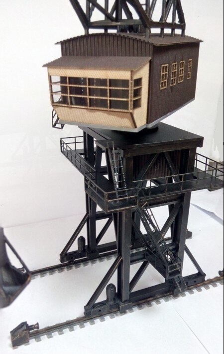 1/87 Model Train HO Scale Large Coal Feeder Tower Crane Stoker Crane DIY Kit Architectural Model Material Sand Table Model Gift