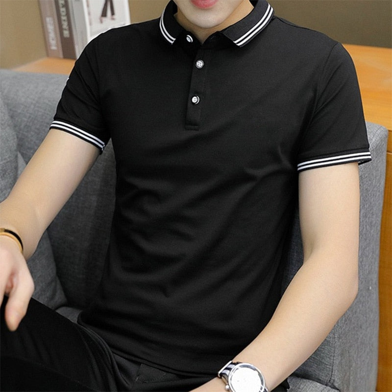 Men's Summer Lapel POLO Shirt Short Sleeve tops men Business Casual Youth Tops korean fashion clothing polo shirt men