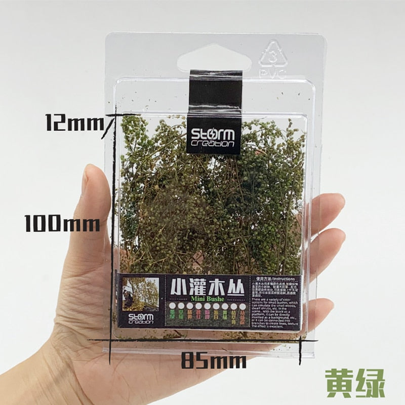 Simulation Forest Bush Model Military Sand Table Scene Layout Railway Train Building Landscape Diorama Materials