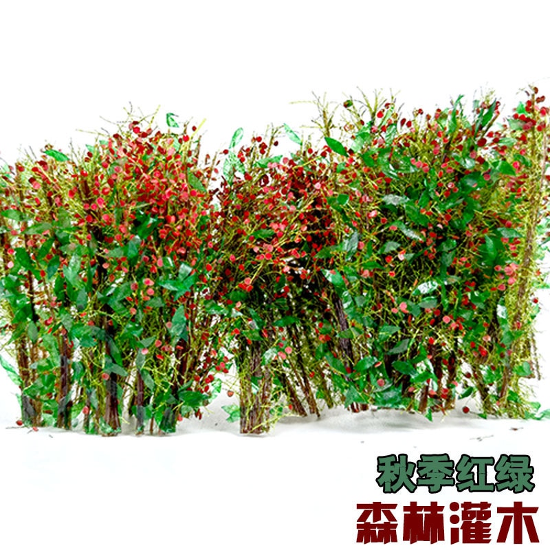 Simulation Forest Bush Model Military Sand Table Scene Layout Railway Train Building Landscape Diorama Materials