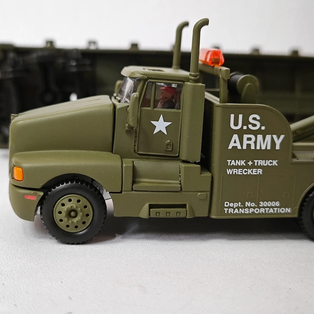 1:87 HO Rail Road Flat Car with Knuckle Couplers US Military A Ction Series Train Truck Model Car Model