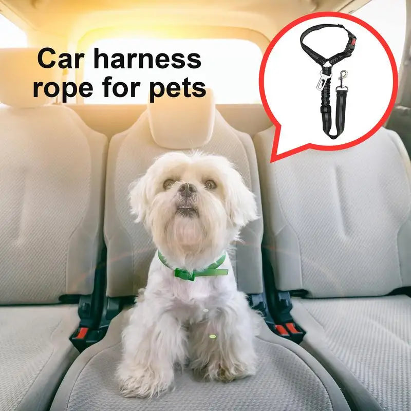 Dog Car Harnesses Safety Belt Strap For Dogs And Cats Portable Headrest Dog Car Harness Cat Safety Seat Belt Strap For Small