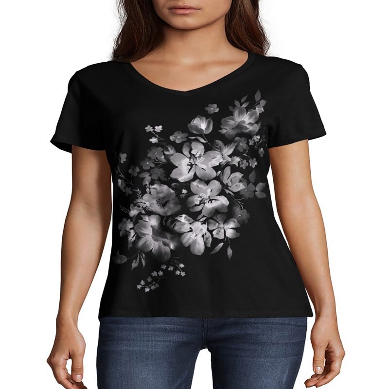 Short-Sleeve V-Neck Graphic T-Shirt