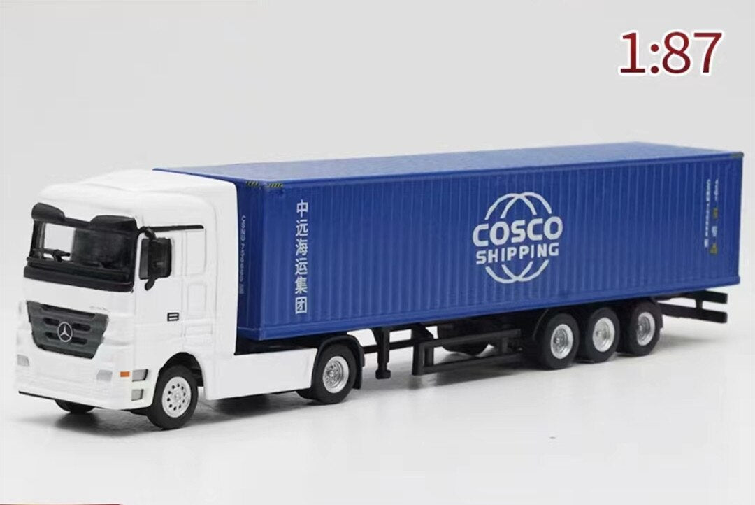 1:87 Alloy innovative logistics model container truck Model toy car