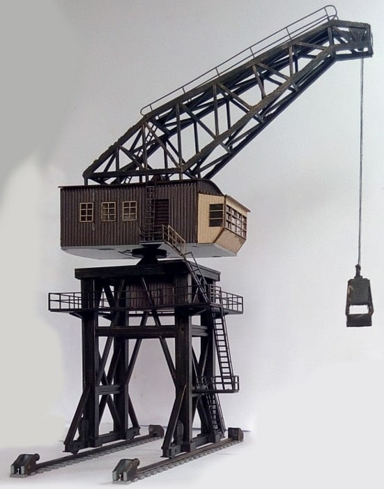 1/87 Model Train HO Scale Large Coal Feeder Tower Crane Stoker Crane DIY Kit Architectural Model Material Sand Table Model Gift