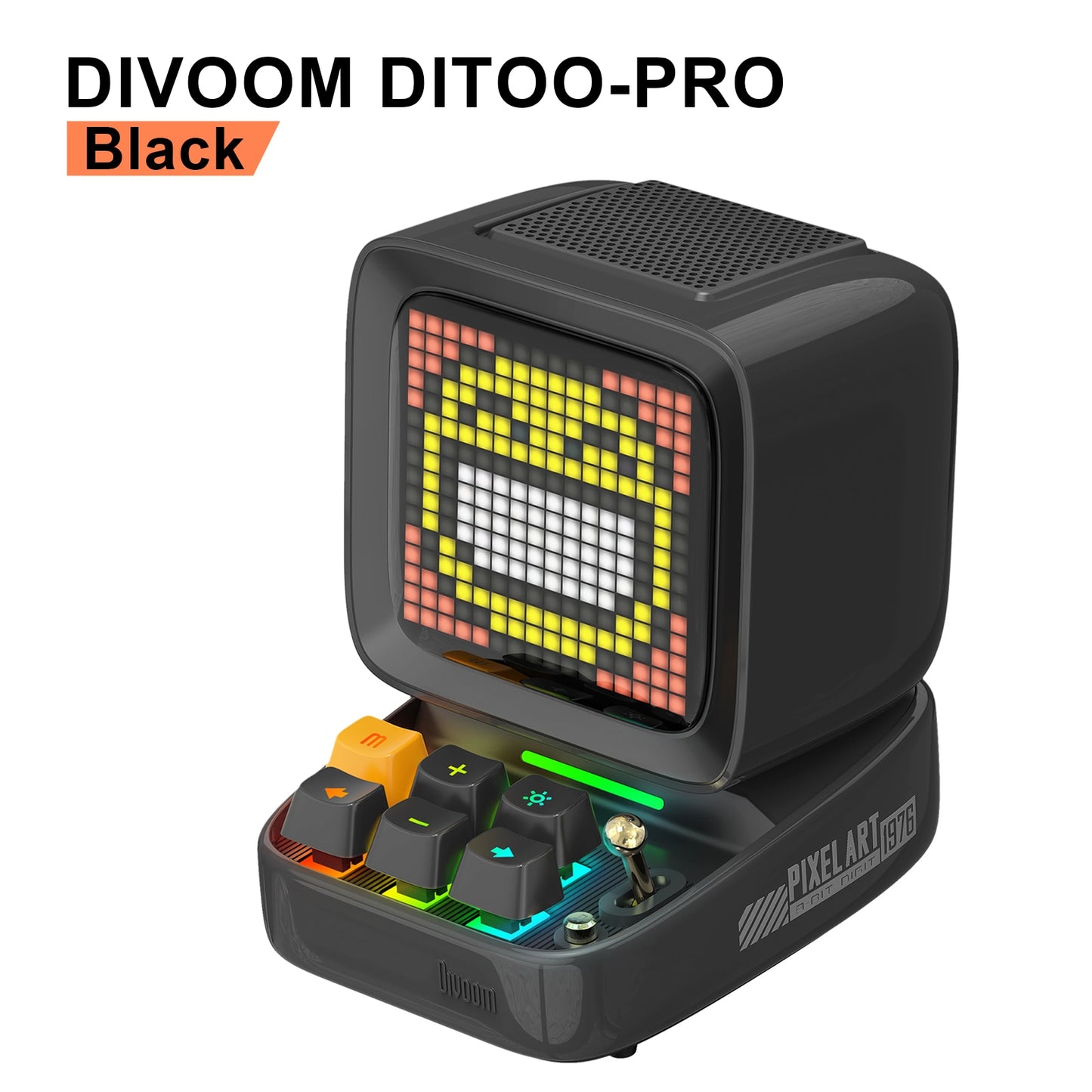 Divoom Ditoo-Pro Retro Pixel Art Bluetooth Portable Speaker Alarm Clock DIY LED Display Board, Cute Gift Home Light Decoration