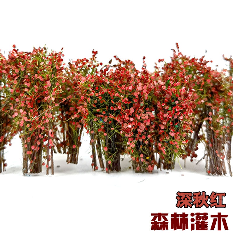 Simulation Forest Bush Model Military Sand Table Scene Layout Railway Train Building Landscape Diorama Materials