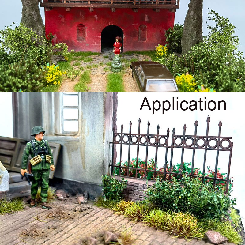 Simulation Forest Bush Model Military Sand Table Scene Layout Railway Train Building Landscape Diorama Materials