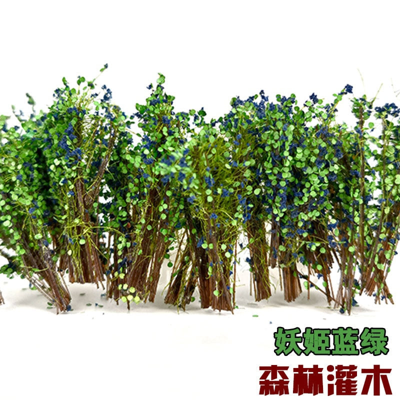 Simulation Forest Bush Model Military Sand Table Scene Layout Railway Train Building Landscape Diorama Materials