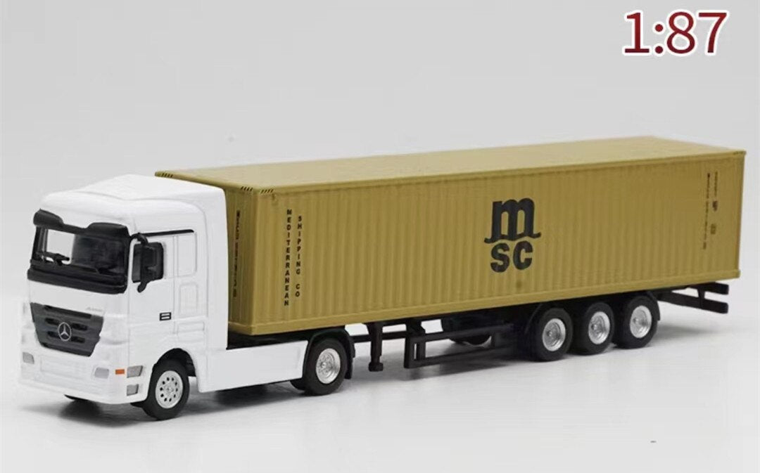 1:87 Alloy innovative logistics model container truck Model toy car