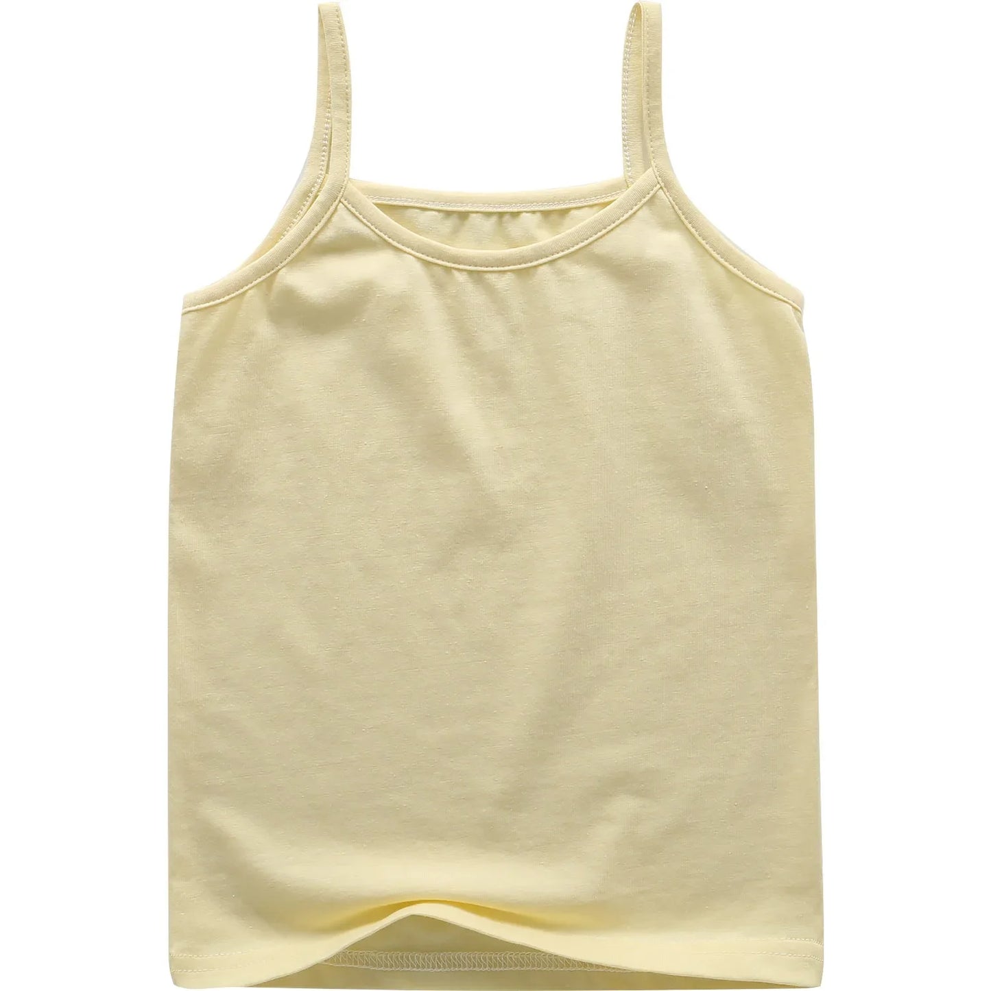 2024 Summer Cotton Girls Tanks Top Breathable Underwears Children Camisoles Kids Solid Color Undershirt Sleeveless Vest Age 3-8 Mike's mixed store