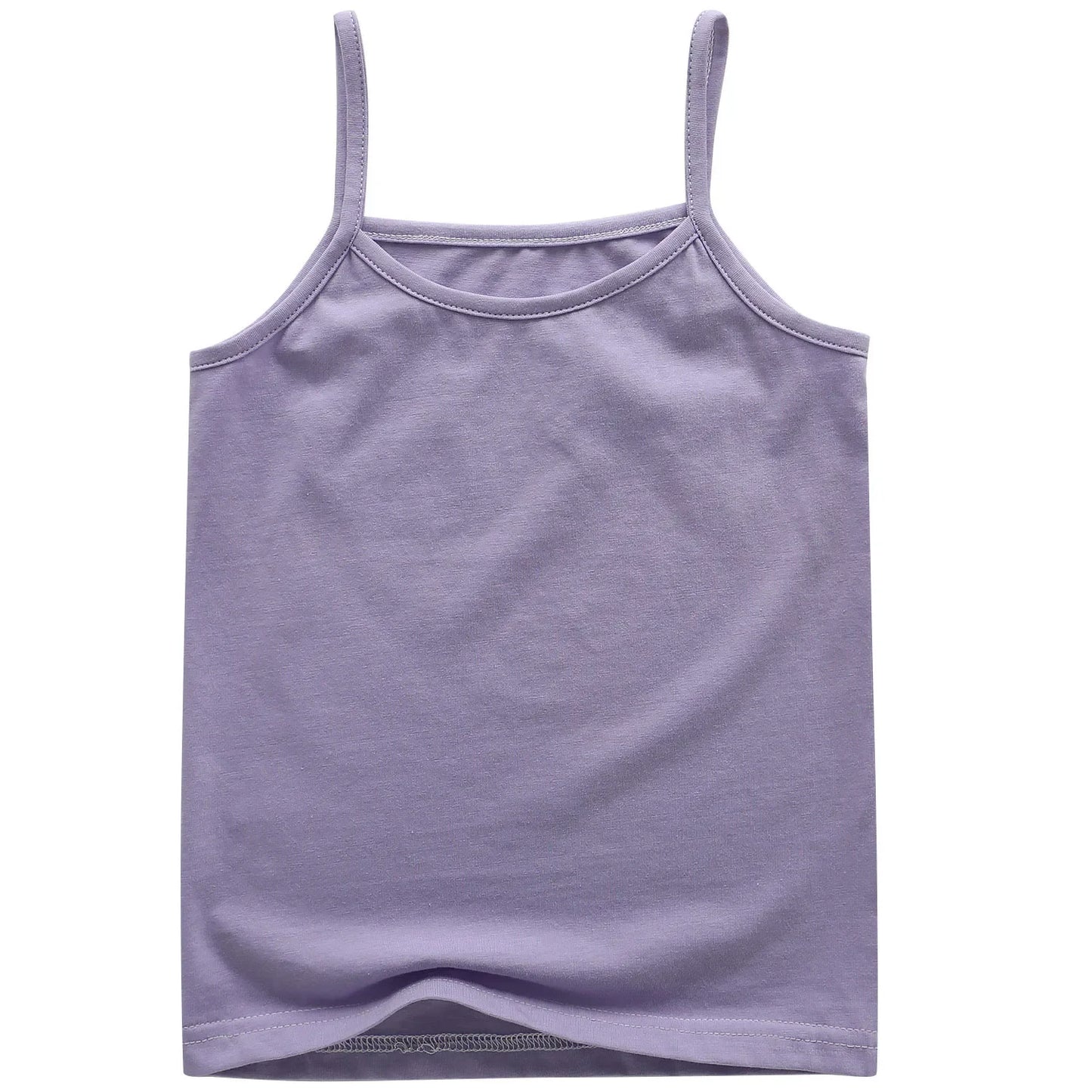 2024 Summer Cotton Girls Tanks Top Breathable Underwears Children Camisoles Kids Solid Color Undershirt Sleeveless Vest Age 3-8 Mike's mixed store