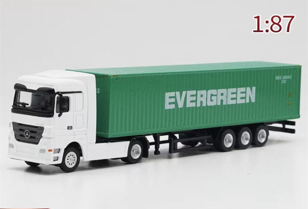 1:87 Alloy innovative logistics model container truck Model toy car