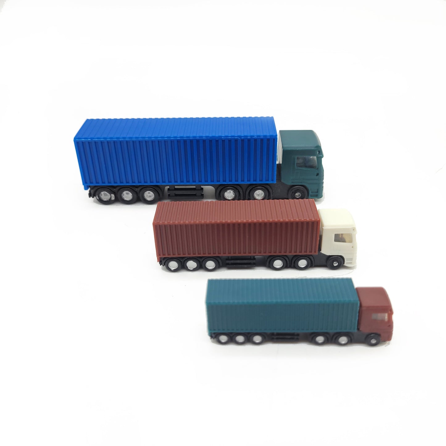 2pc Model Truck 1:87 1:100 1:150 1:200 scale Container Building Train Layout Set model train HO/TT/N scale railway modeling