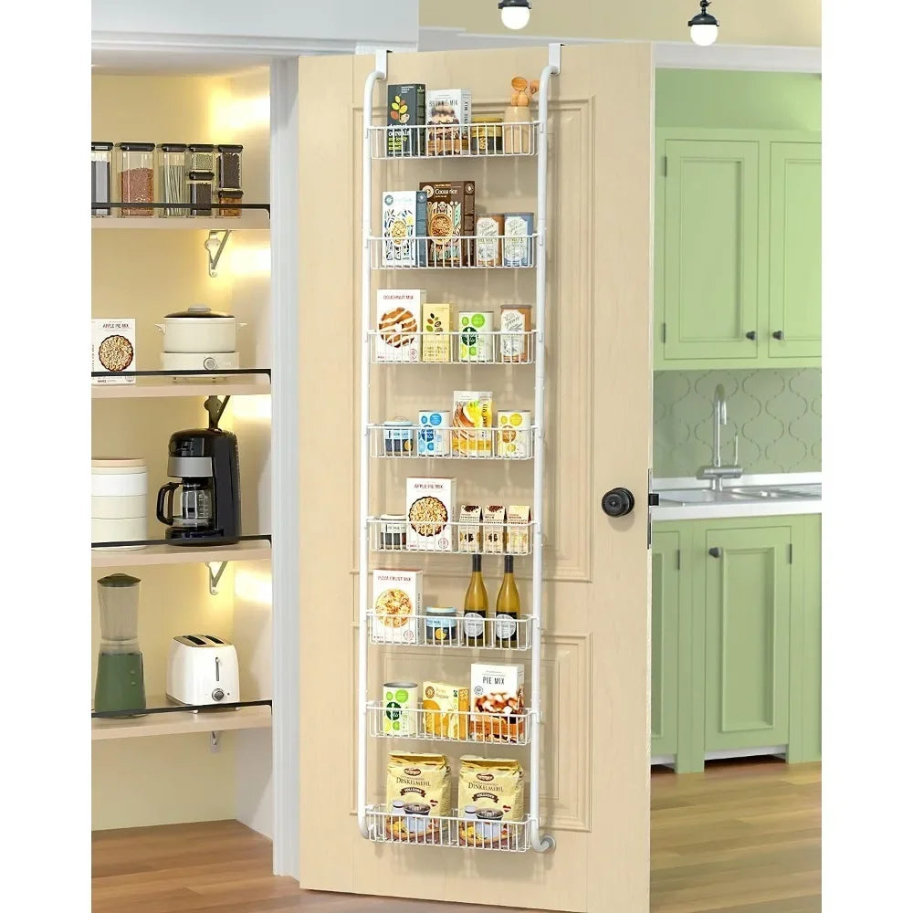 TIMEBAL 8 Tier Over The Door Pantry Organizer, Over The Door Storage Rack, Storage Organization