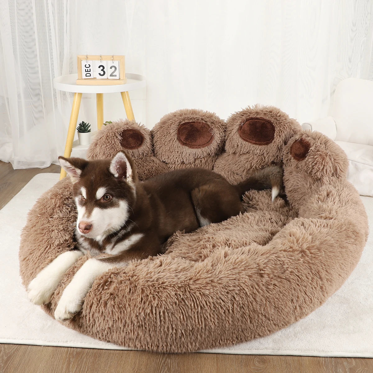 Fluffy Dog Bed Large Pet Products Dogs Beds Small Sofa Baskets Pets Kennel Mat Puppy Cats Supplies Basket Blanket Accessories Mike's mixed store