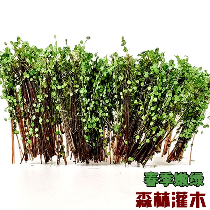 Simulation Forest Bush Model Military Sand Table Scene Layout Railway Train Building Landscape Diorama Materials