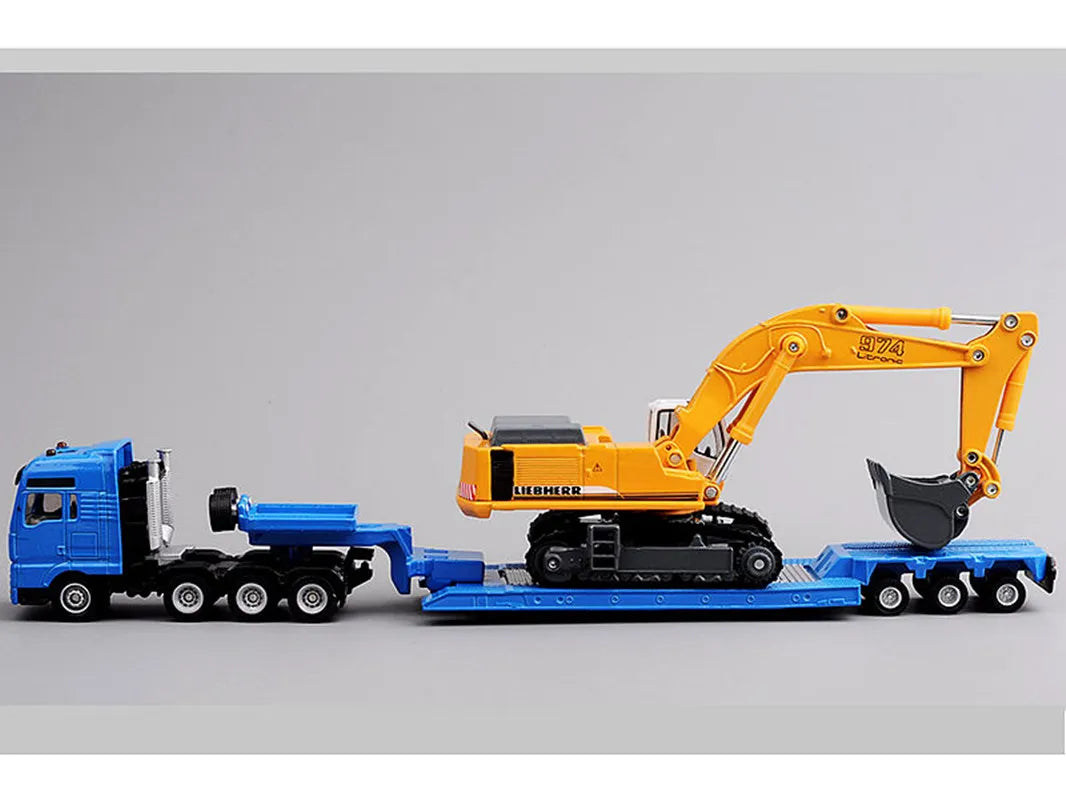 Hot selling 1:87 alloy 1847 flatbed transport vehicle model,simulation engineering vehicle,children's excavator toys,wholesale