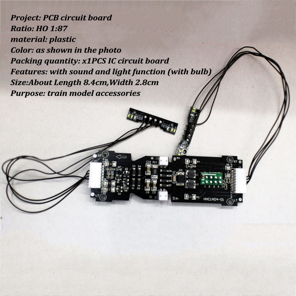 1/87 HO Scale IC Circuit Board Train Toy Accessories With Light And Sound PCB Board Railway Layout